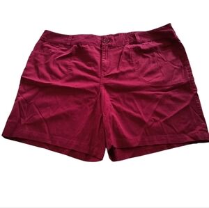 NWT Lane Bryant Plus Size Berry Red Shorts Size 24